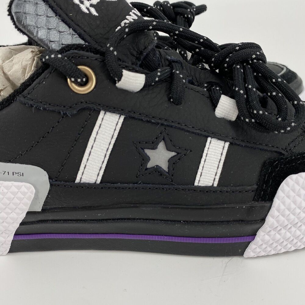 Converse One Star OX IBN Jasper Black White Yellow Athletic Shoe Sz M 7.5 W 9 - Picture 7 of 16